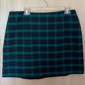 Plaid tartan mini skirt